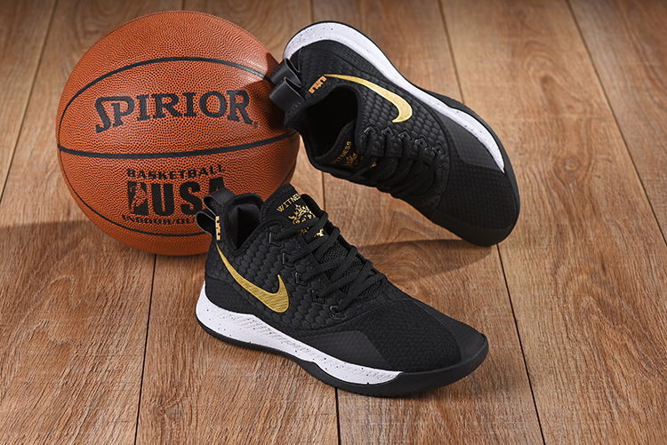 Nike LeBron Witness III Black Gold White Shoes